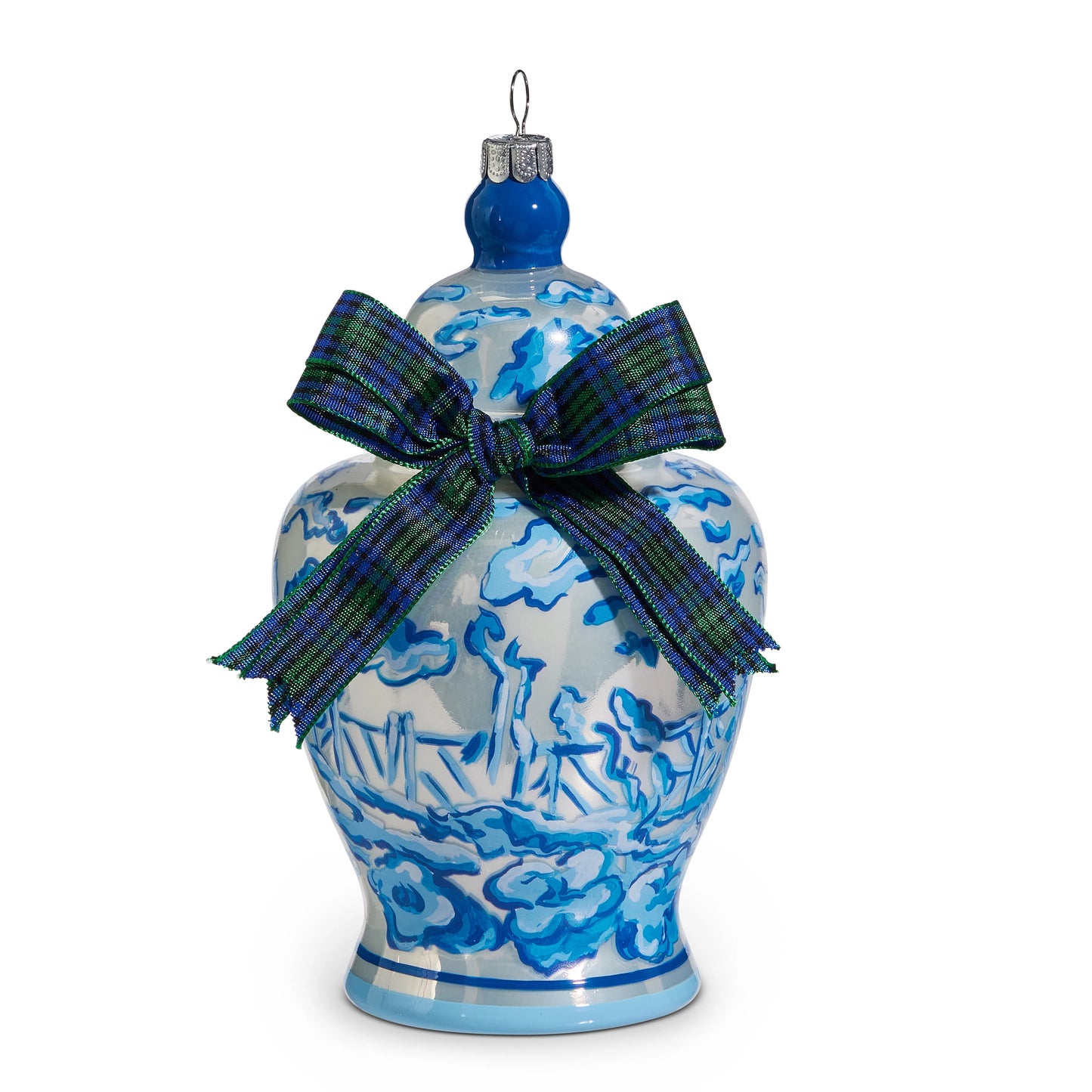 Ginger Jar with Black Bow Ornament
