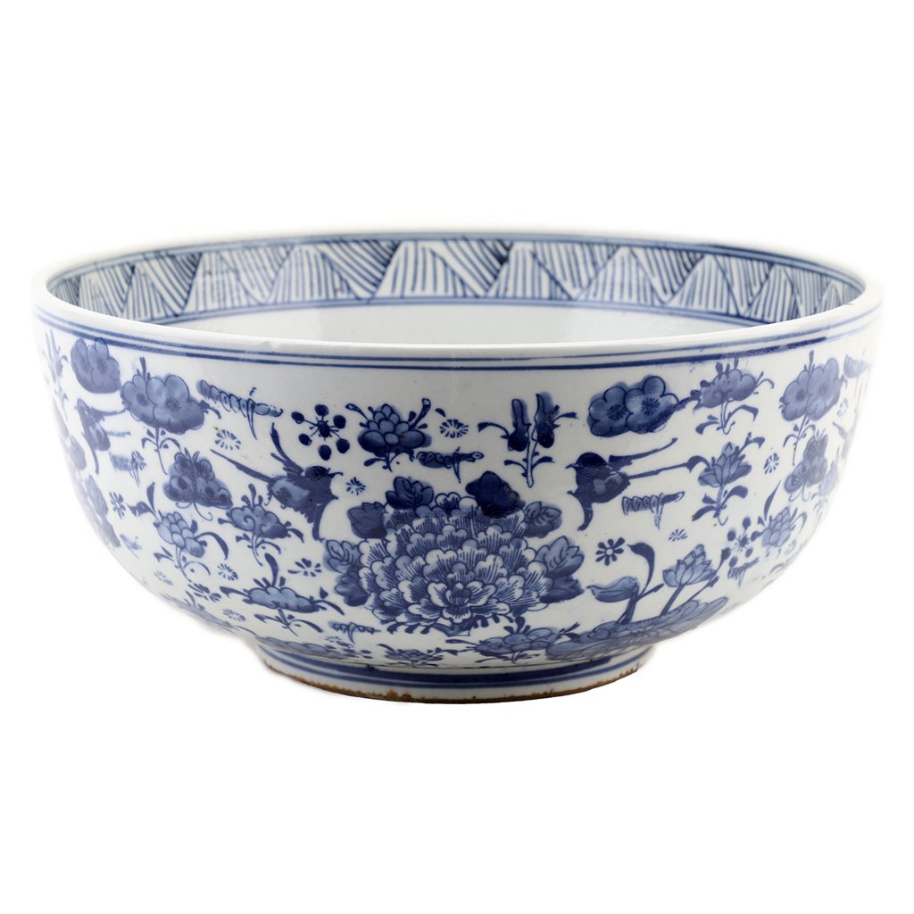 Large Blue and White Bowl