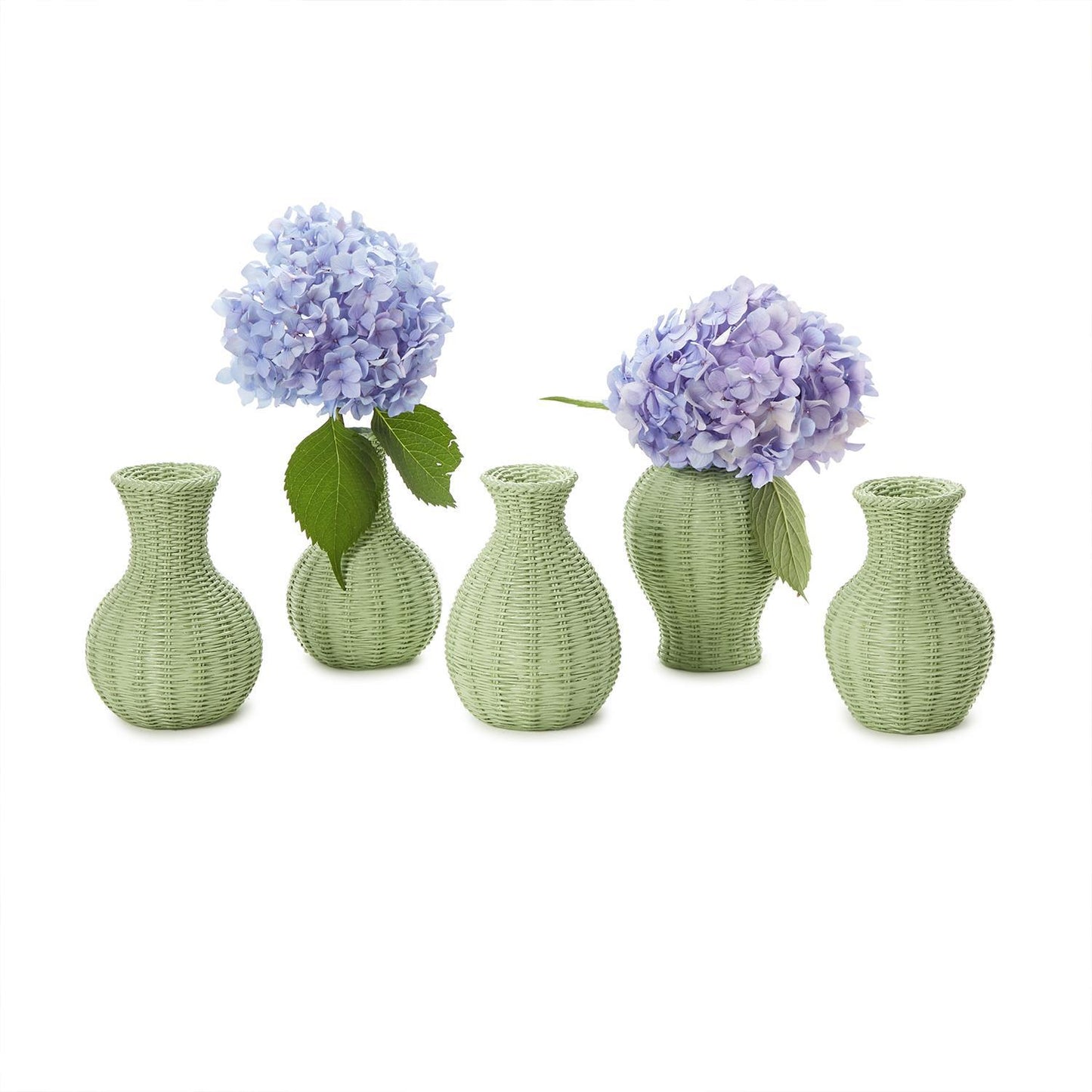 Green Basket Weave Vase