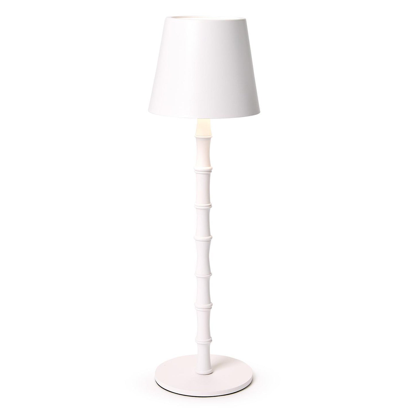 LED Portable Cordless White Bamboo Table Lamp