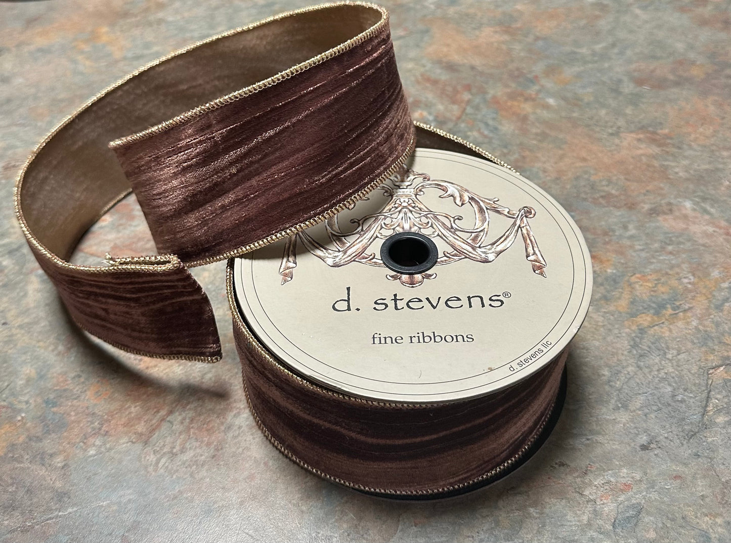 Brown Crushed Velvet Ribbon