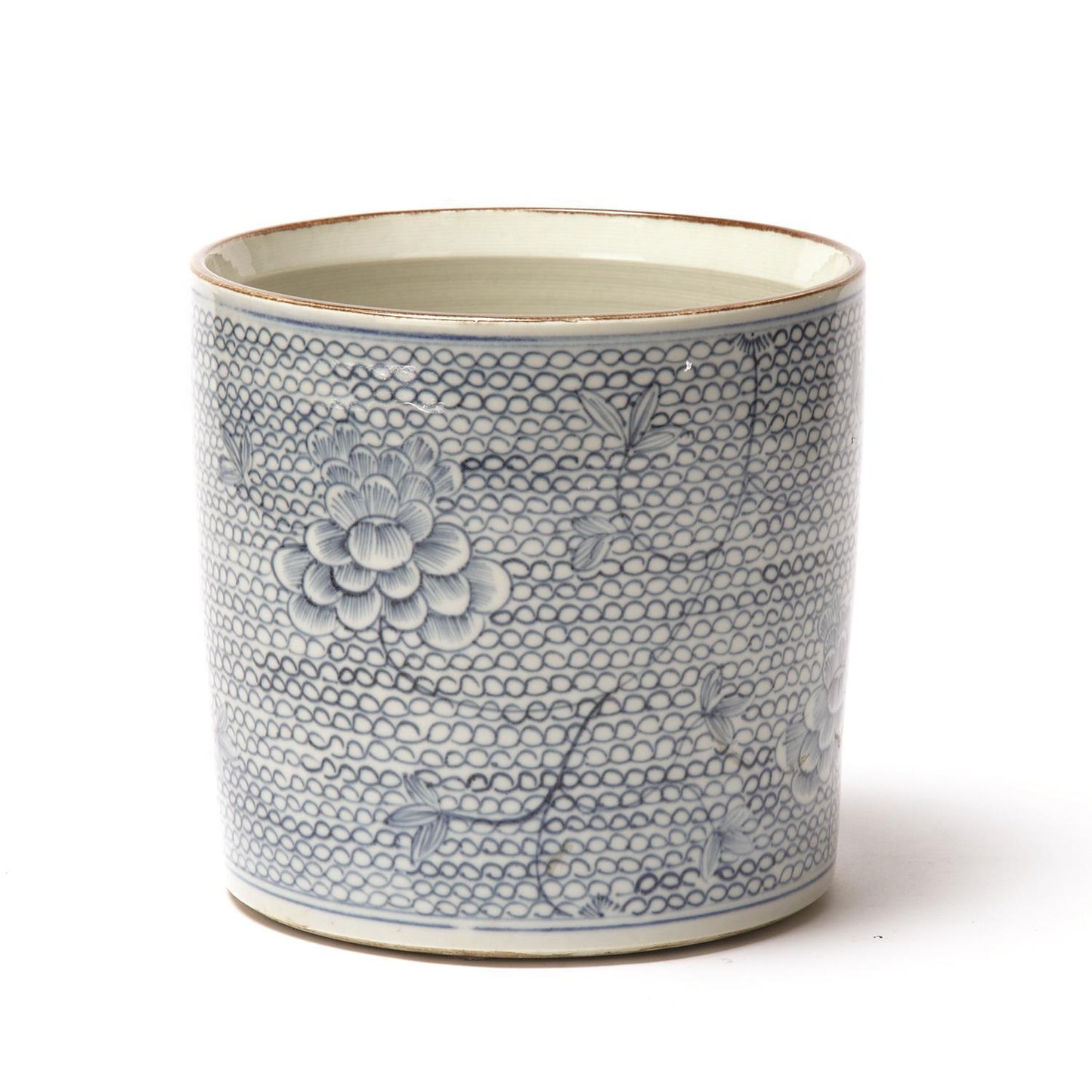 Blue & White Chrysanthemum Planter