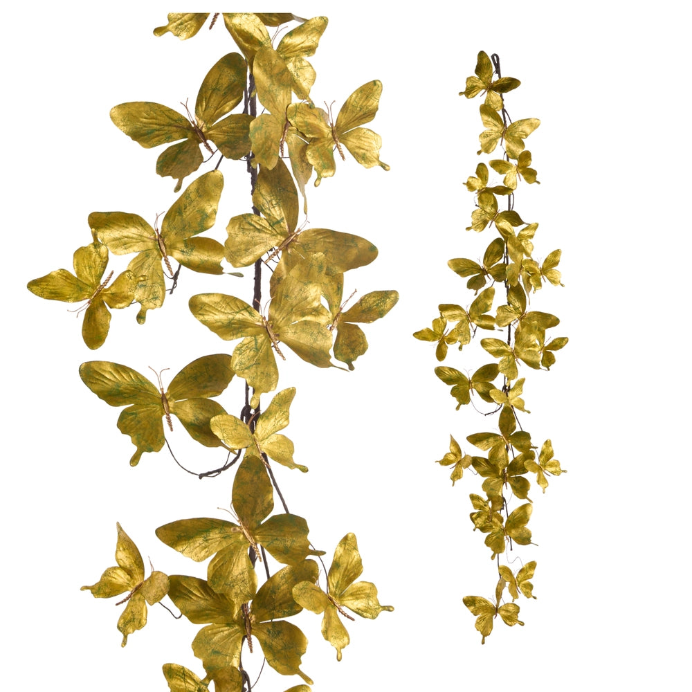 Green Metallic Butterfly Garland