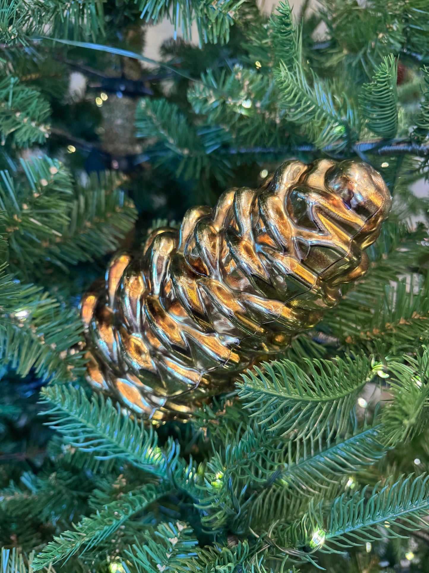 Metallic Pinecone Ornament