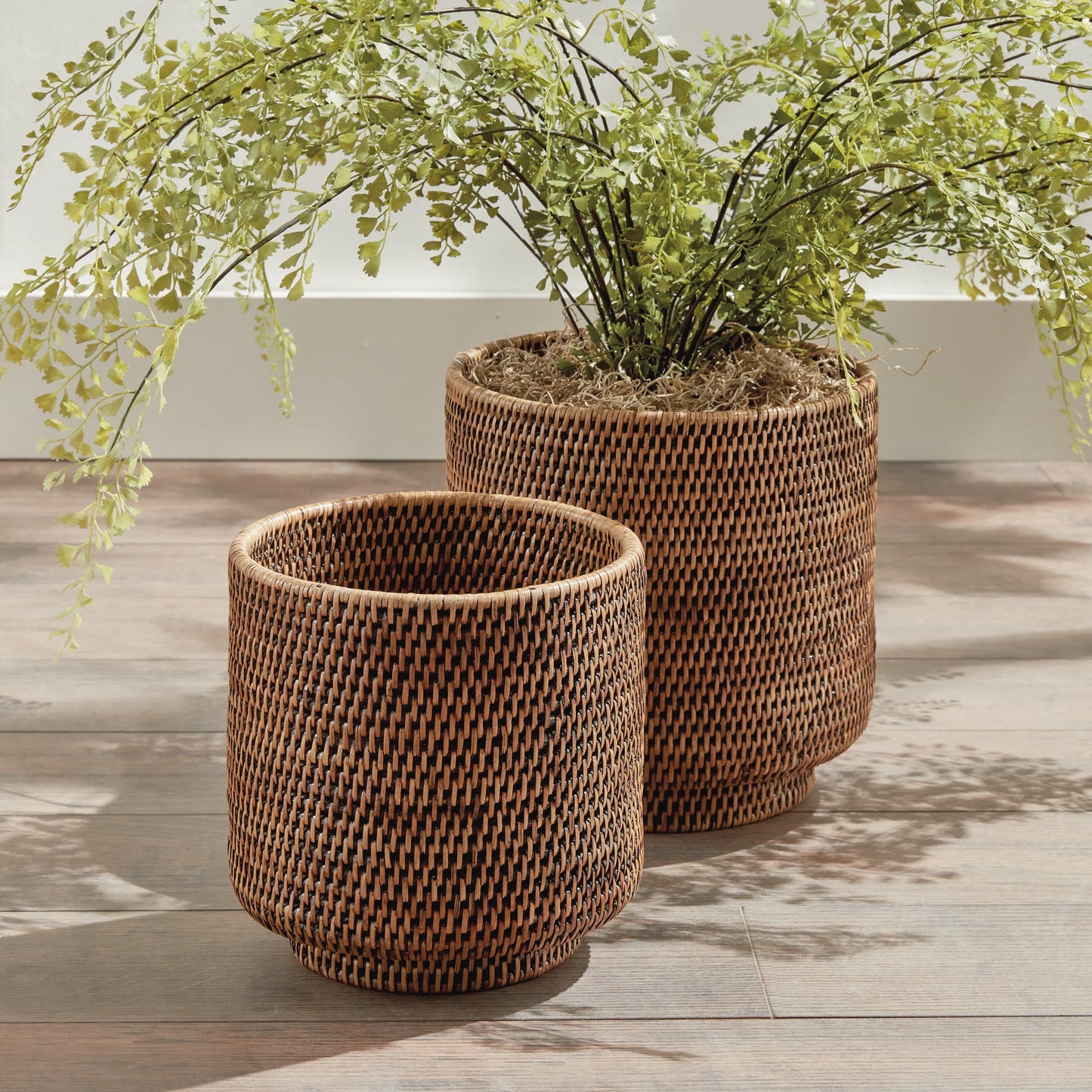 Burma Rattan Cachepot