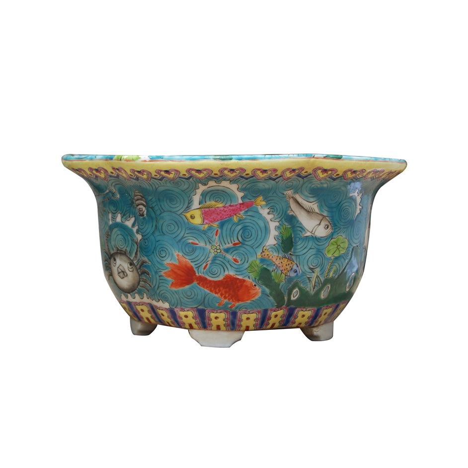 Porcelain Fish Cachepot
