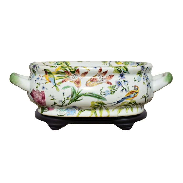 Porcelain Lily Footbath with Base