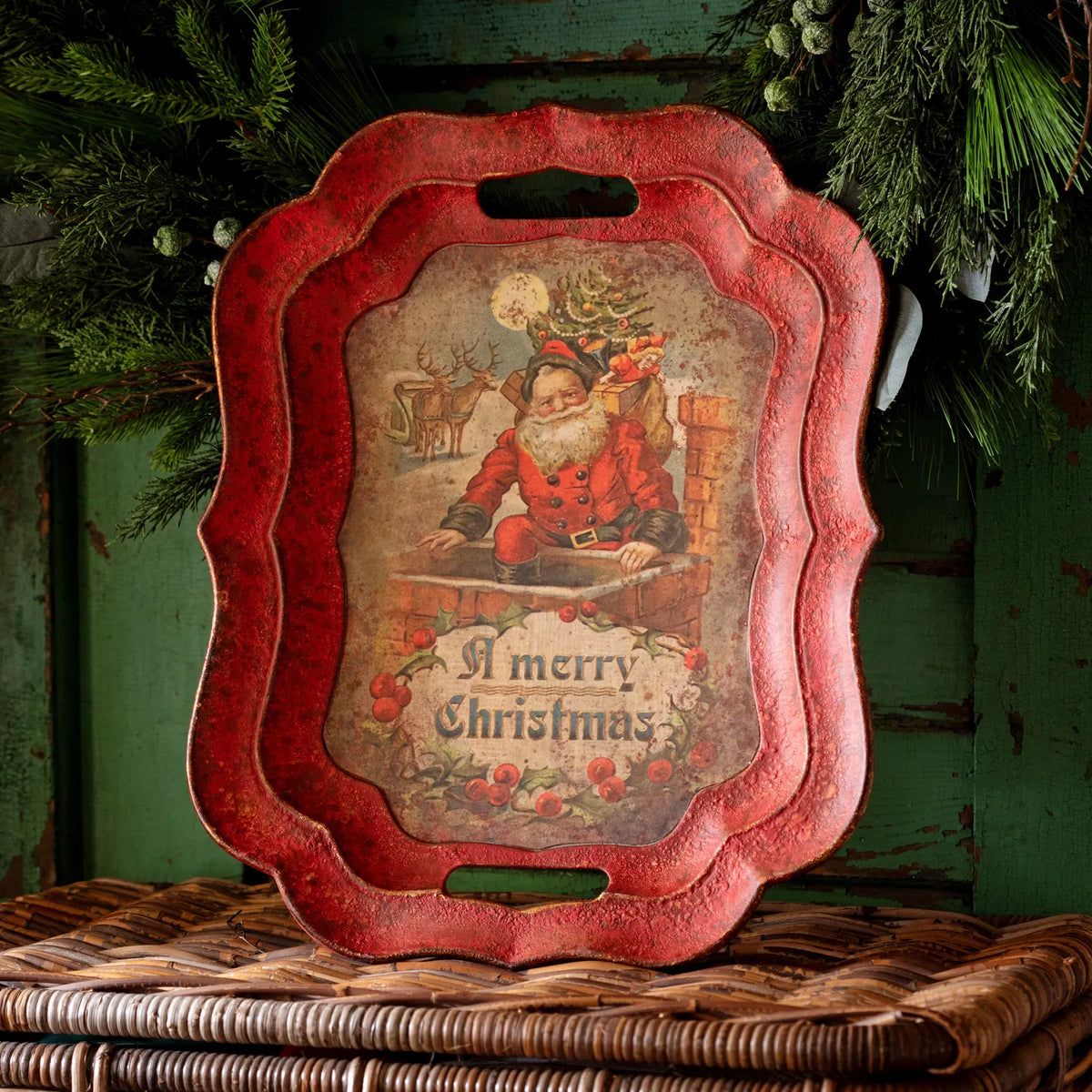 Merry Christmas Santa Tray