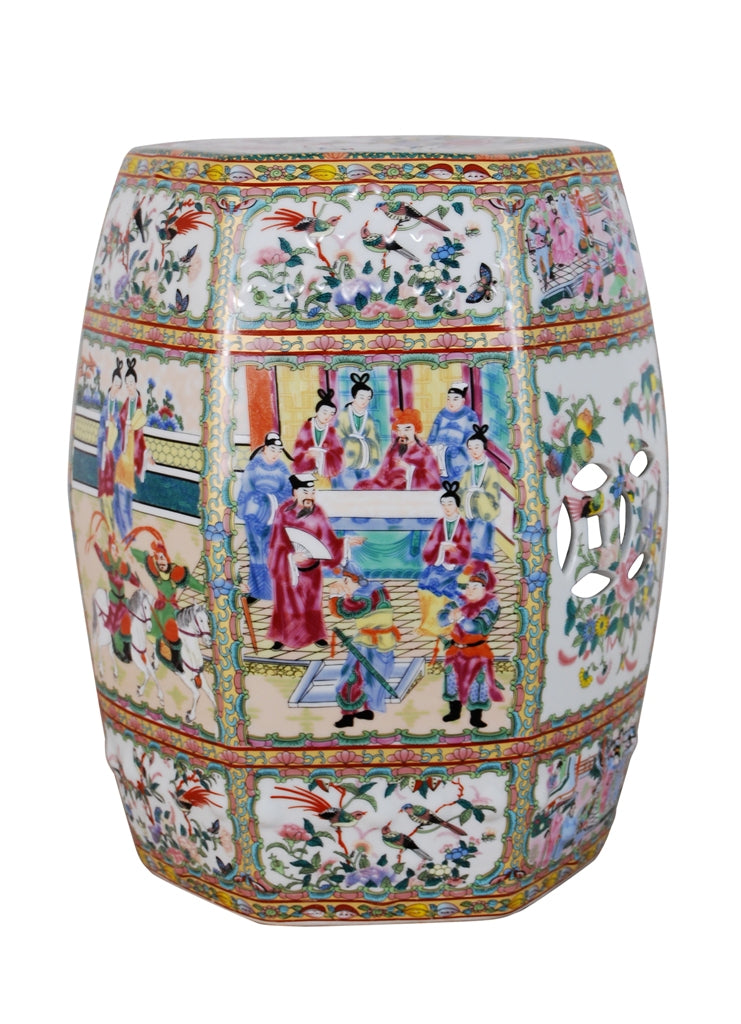 Rose Medallion Garden Stool