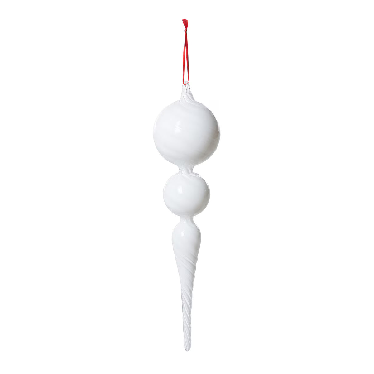 Milk Way Swirl Glass Finial Ornament, 16.5"