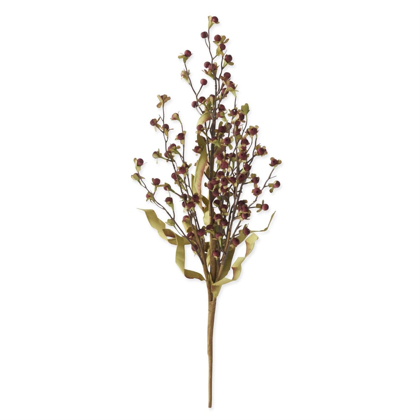 Burgundy Wood Bead Berry Bush