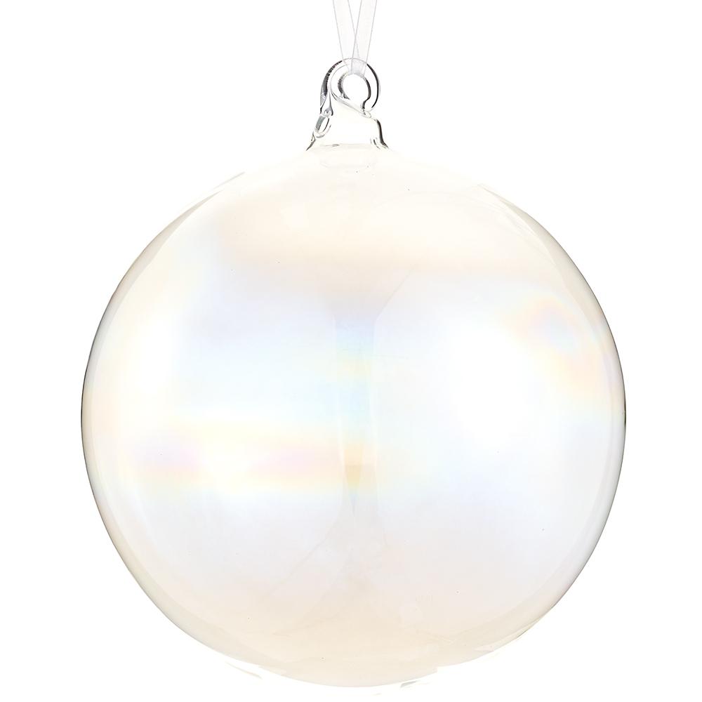 White Glass Ball Ornament