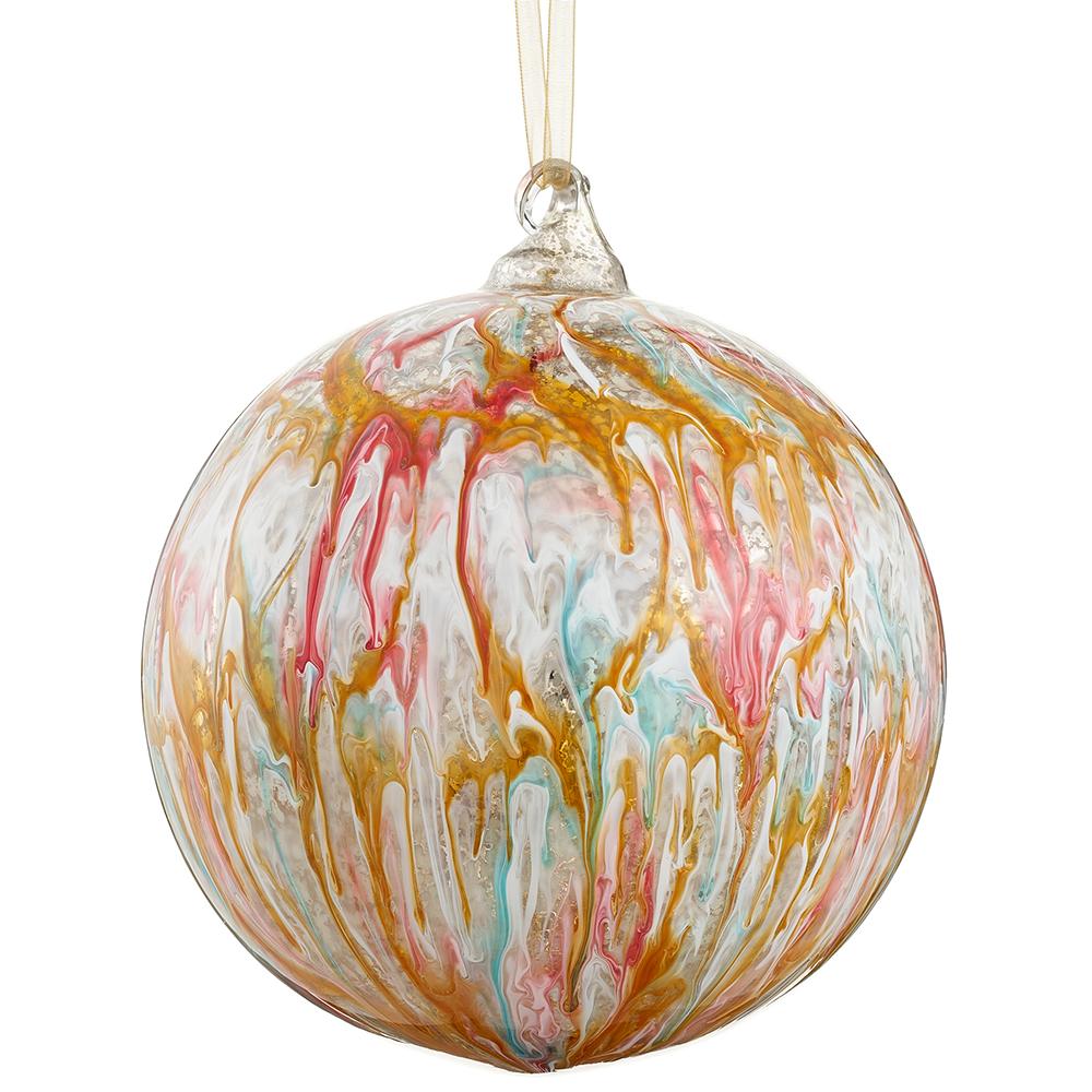 Mixed Color Glass Ball Ornament