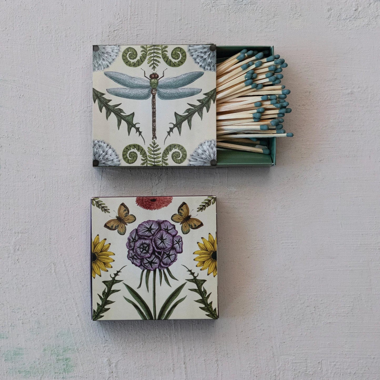Matches in Matchbox with Animals & Botanicals