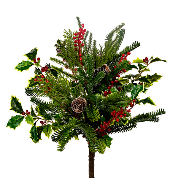 Mixed Pine Bush with Holly