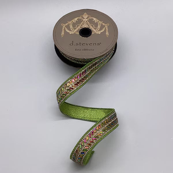 Metallic Dupion Iris Herringbone Ribbon