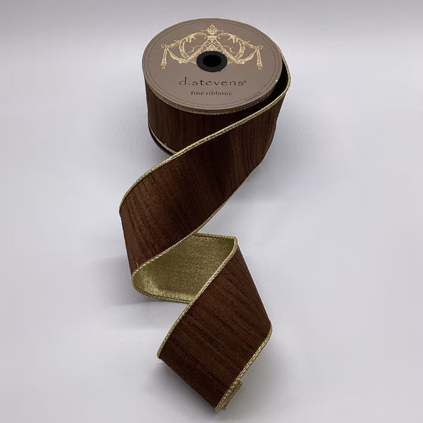 Metallic Gold and Walnut d. stevens Ribbon