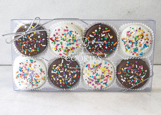 Chocolate Covered Cookies - 8pc. Rainbow Explosion