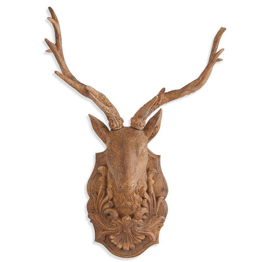Brown Resin Wall Mount Deer Bust Plaque