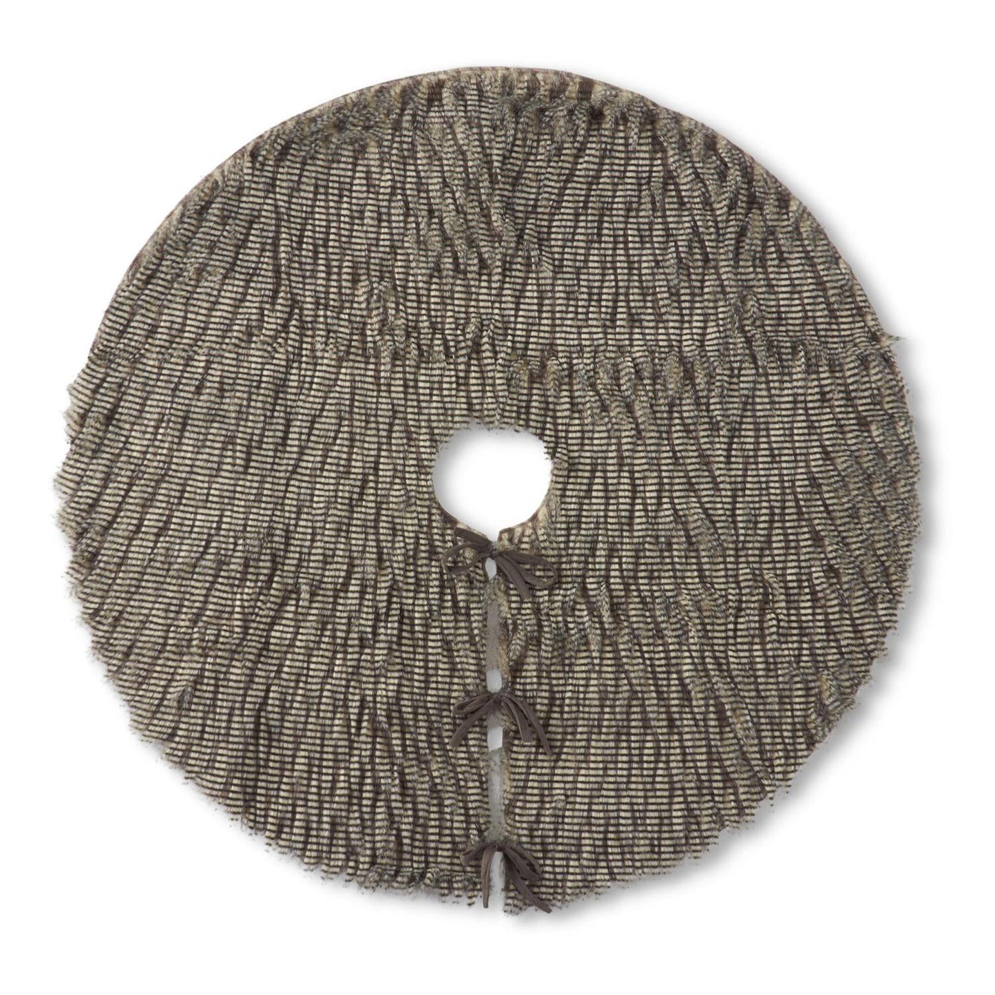 Gray Three Tone Faux Fur Tree Skirt