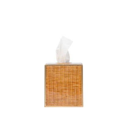 Rattan Enameled Tissue Box Cover