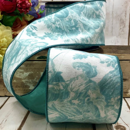 Celadon Toile Ribbon