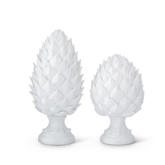 White Artichoke Finial