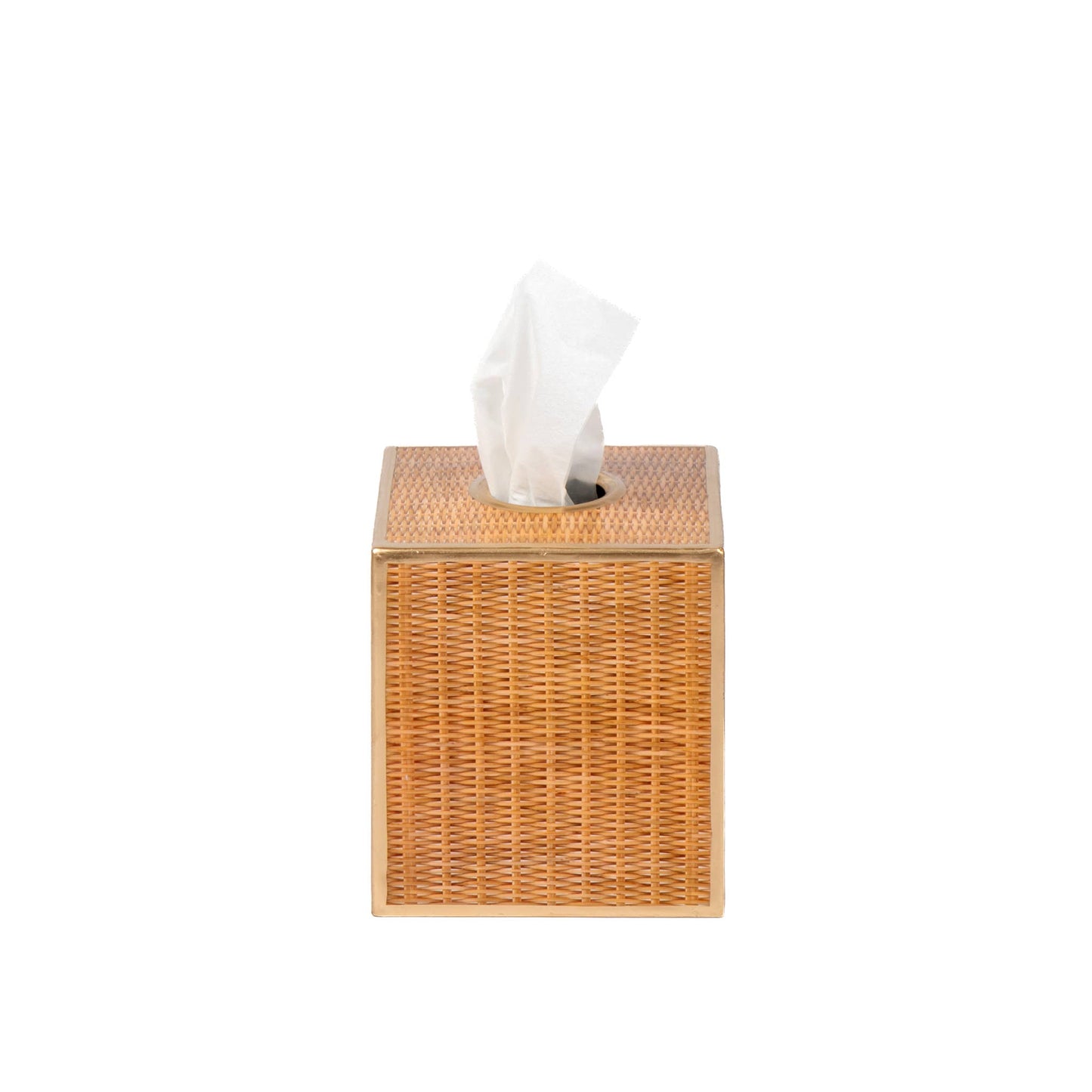 Rattan Enameled Tissue Box Cover