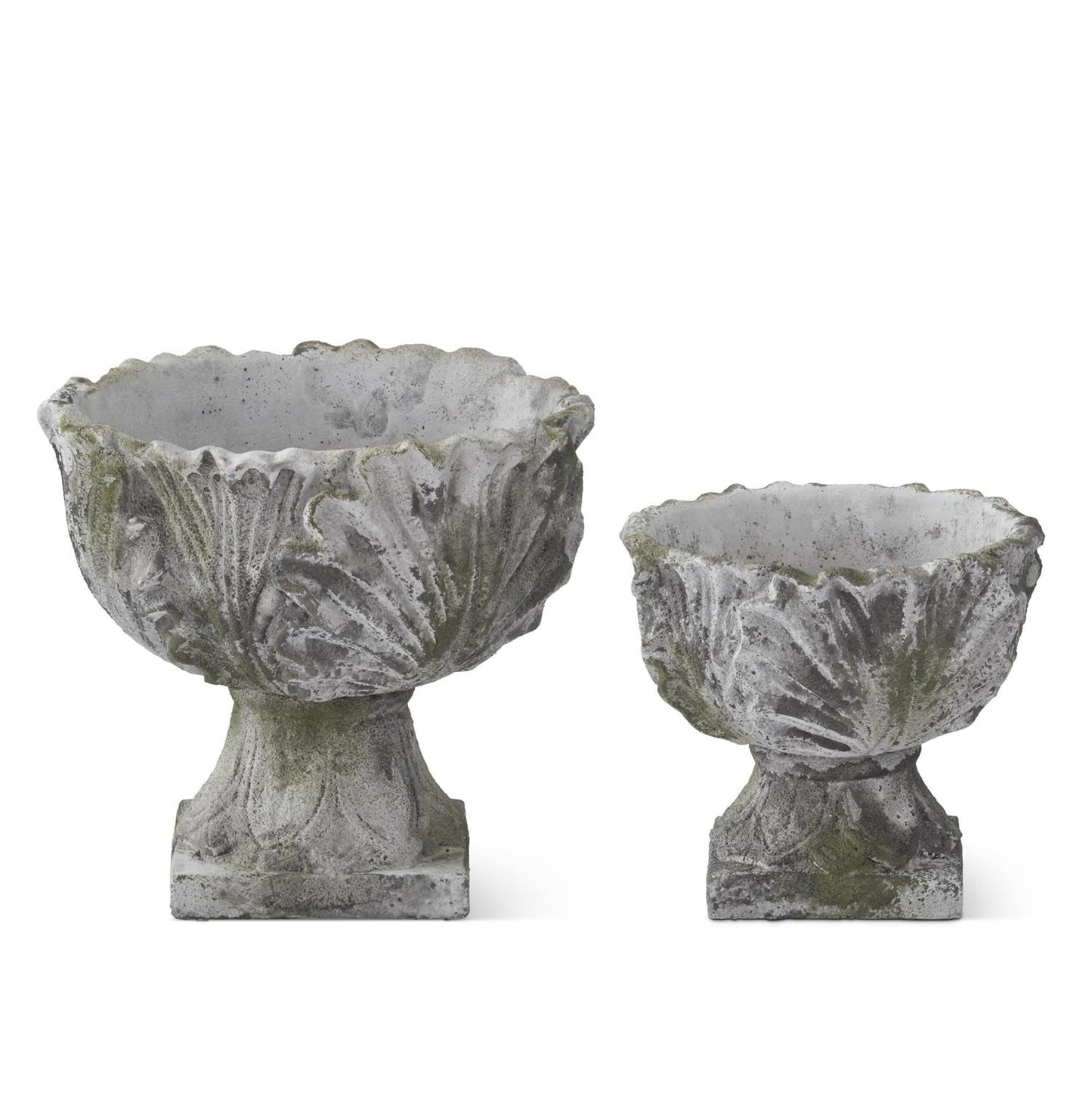 Ornate Weathered Cement Pot