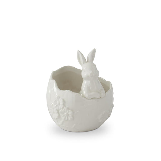 Ceramic Flower Embossed Egg Container