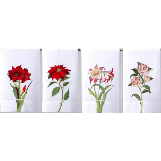 Winter Garden Embroidered Guest Towel