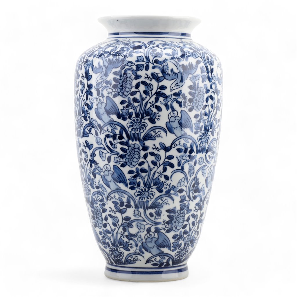 Large Blue and White Vase