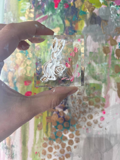 Baby Bunny Lucite Block