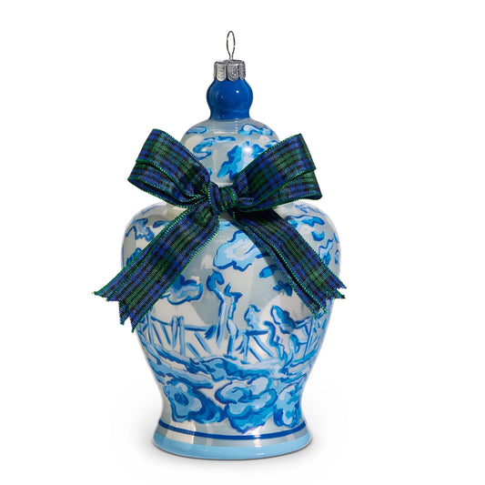 Ginger Jar with Black Bow Ornament
