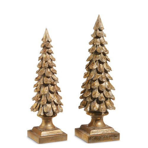 Antique Gold Trees S/2