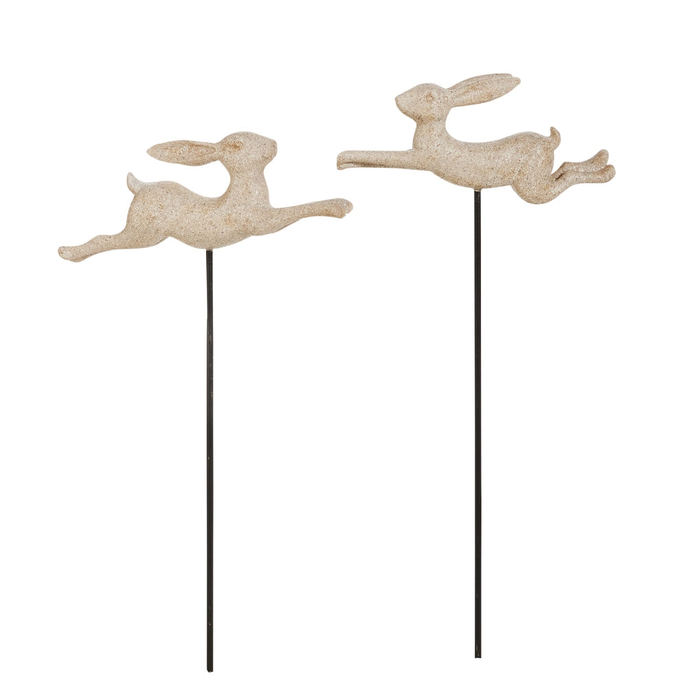 Leaping Bunny Decorative Stake