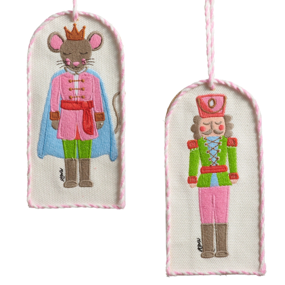 Pastel Nutcracker Ballet Needlepoint Ornament