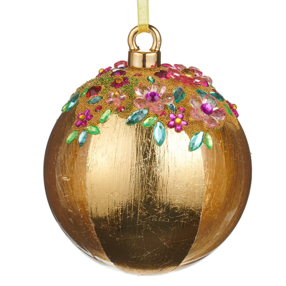 Gold and Jewel Ball Ornament
