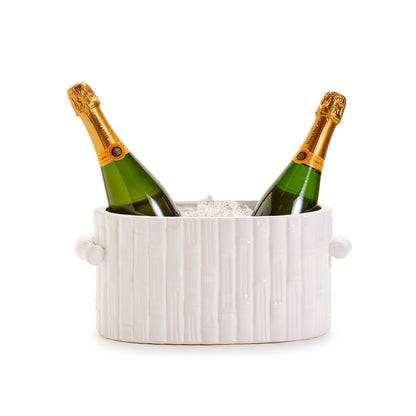 Faux Bamboo Oval Centerpiece/Container