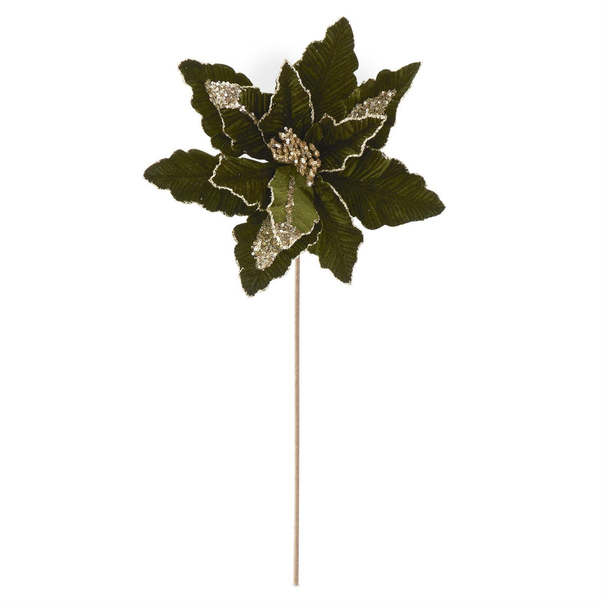 Dark Green Velvet & Gold Sequin/Glittered Pick