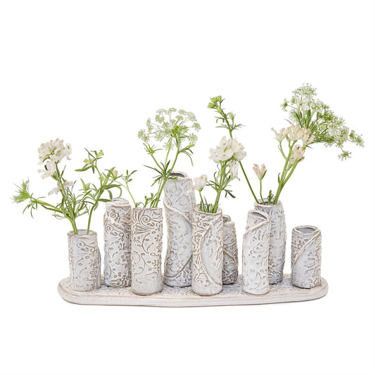 Embossed Patterned Multi Vase