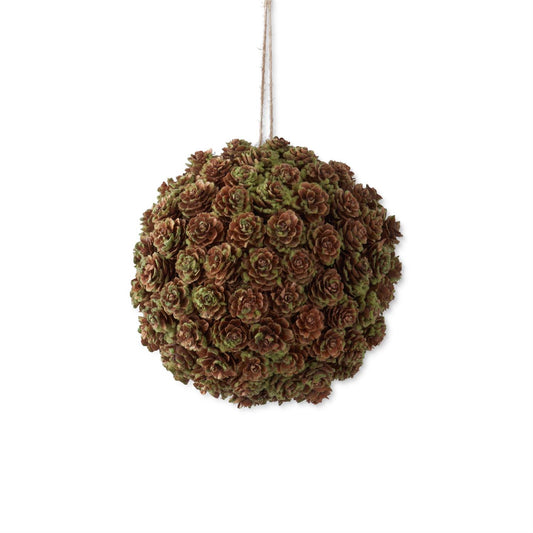 Green & Brown Mini Pinecone Ball