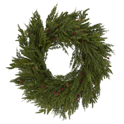 Real Touch Mixed Pine Wreath