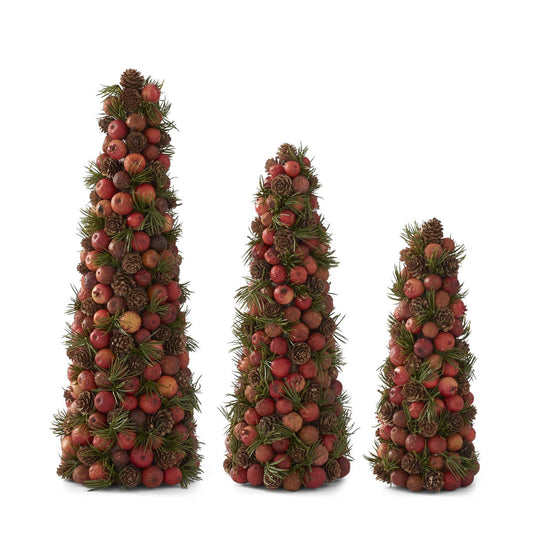 Set/3 Orange Pods & Pine Cone Trees