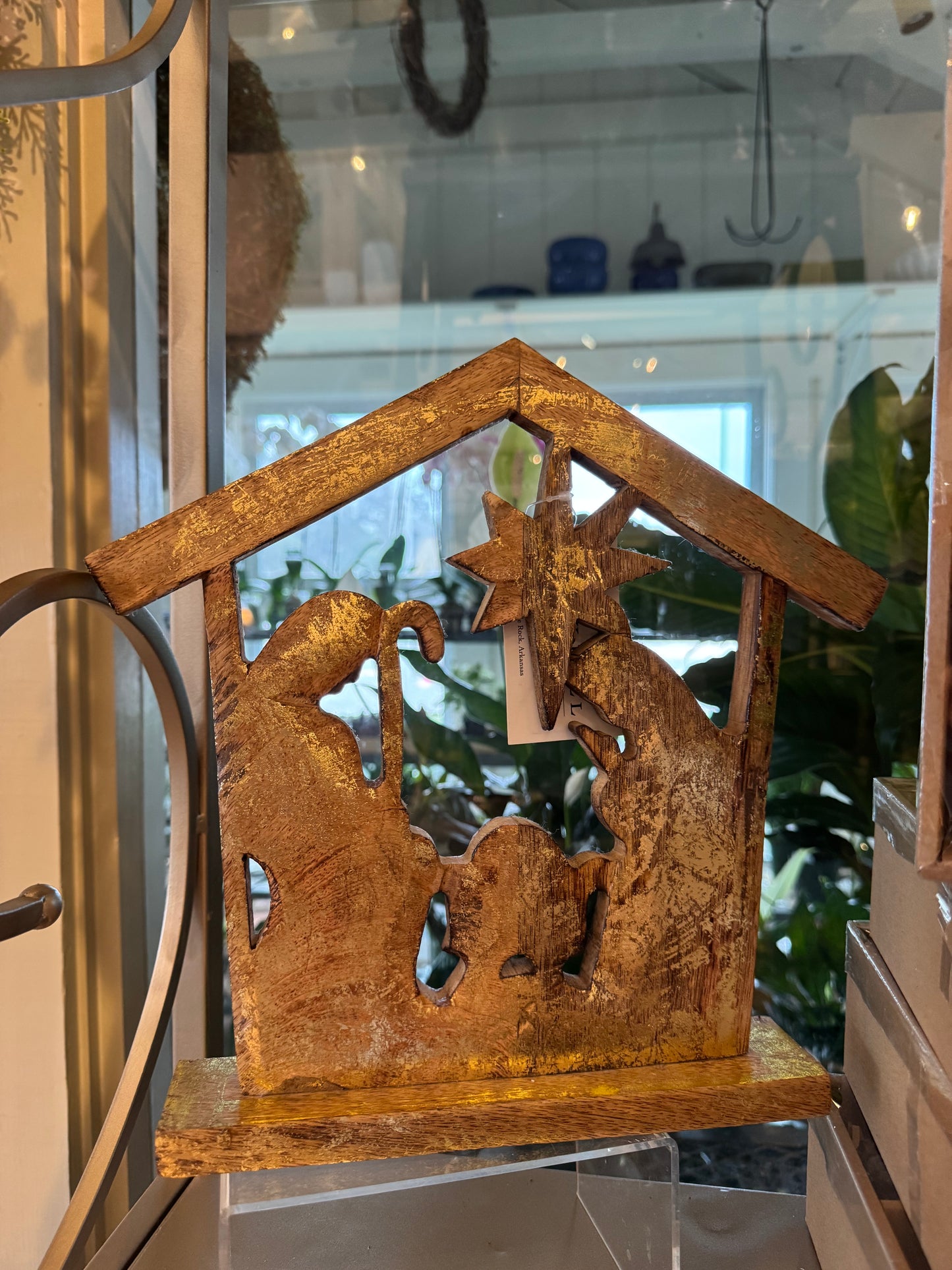 Wooden Carved Tabletop Nativity