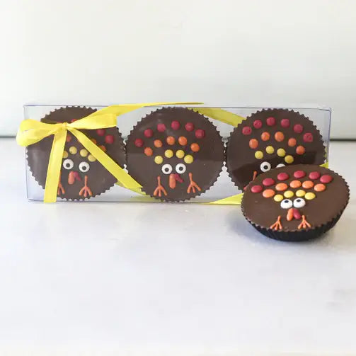 3pc Milk Chocolate Peanut Butter Cups - Turkey Decorations