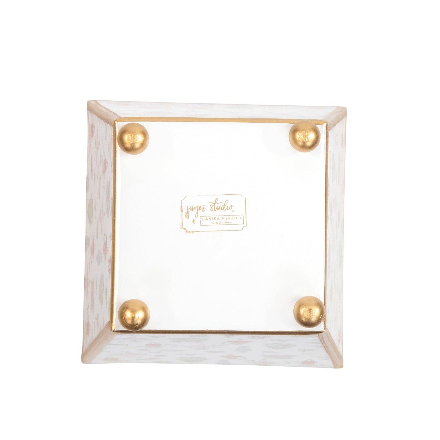 Watercolor Nutcracker Enameled Square Cachepot Planter