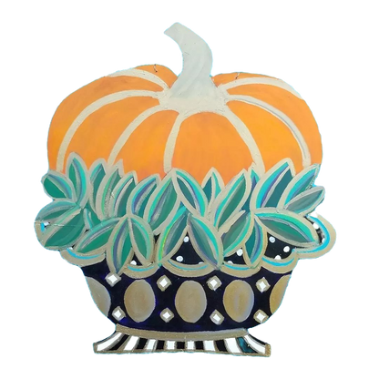 Pumpkin in Urn Door Hanger