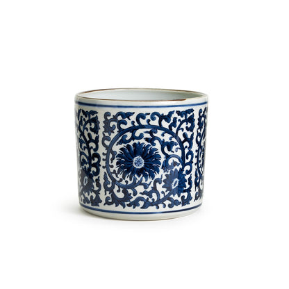 Blue and White Lotus Flower Vase/Planter