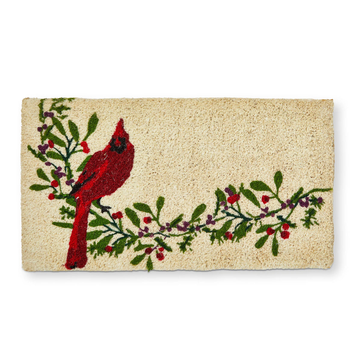 Winter Cardinal Coir Mat